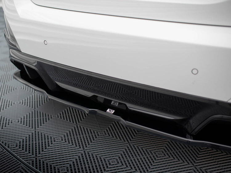 Central Rear Splitter (Vertical Bars) V.2 BMW i4 M-Pack G26 - Wayside Performance 