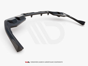 Central Rear Splitter (Vertical Bars) V.2 BMW i4 M-Pack G26 - Wayside Performance 