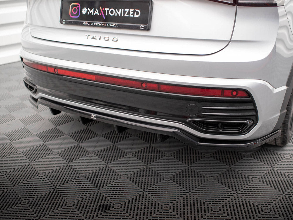 Central Rear Splitter (Vertical Bars) VW Taigo R-Line Mk1 - Wayside Performance 