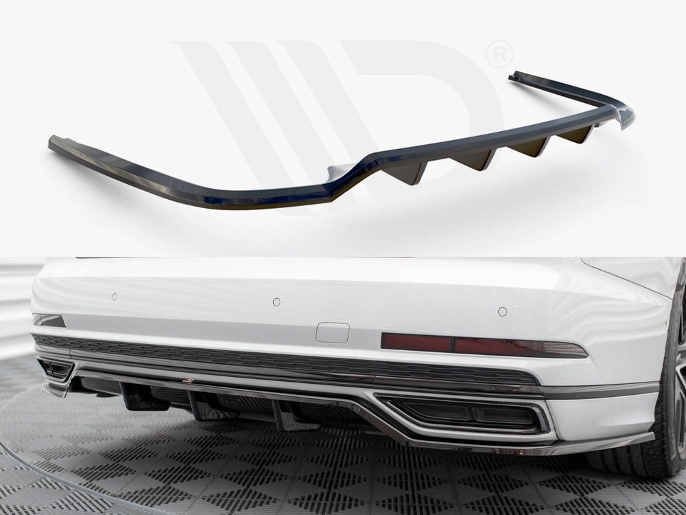 Central Rear Splitter (Vertical Bars) Audi A8 S-Line D5 - Wayside Performance 