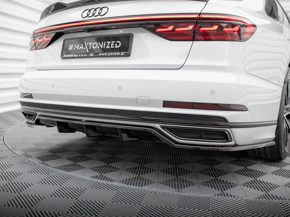Central Rear Splitter (Vertical Bars) Audi A8 S-Line D5 - Wayside Performance 