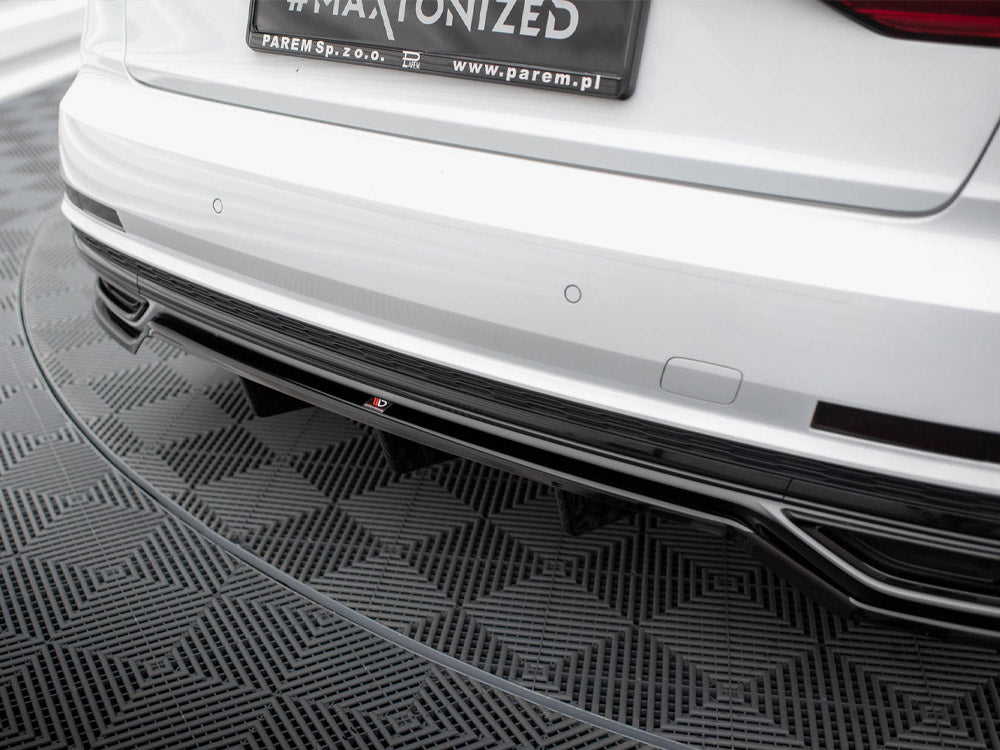 Central Rear Splitter (Vertical Bars) Audi A8 S-Line D5 - Wayside Performance 