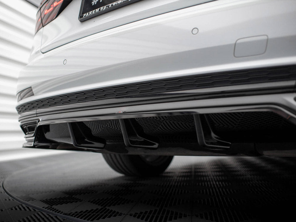 Central Rear Splitter (Vertical Bars) Audi A8 S-Line D5 - Wayside Performance 