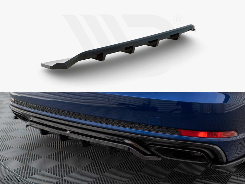 Central Rear Splitter (Vertical Bars) Audi A4 Competition B9 - Wayside Performance 