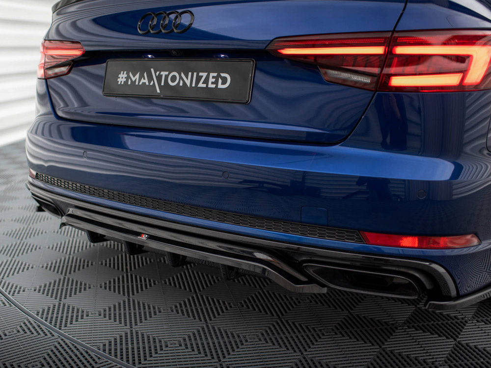 Central Rear Splitter (Vertical Bars) Audi A4 Competition B9 - Wayside Performance 