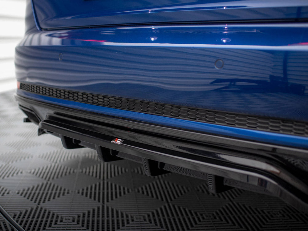 Central Rear Splitter (Vertical Bars) Audi A4 Competition B9 - Wayside Performance 