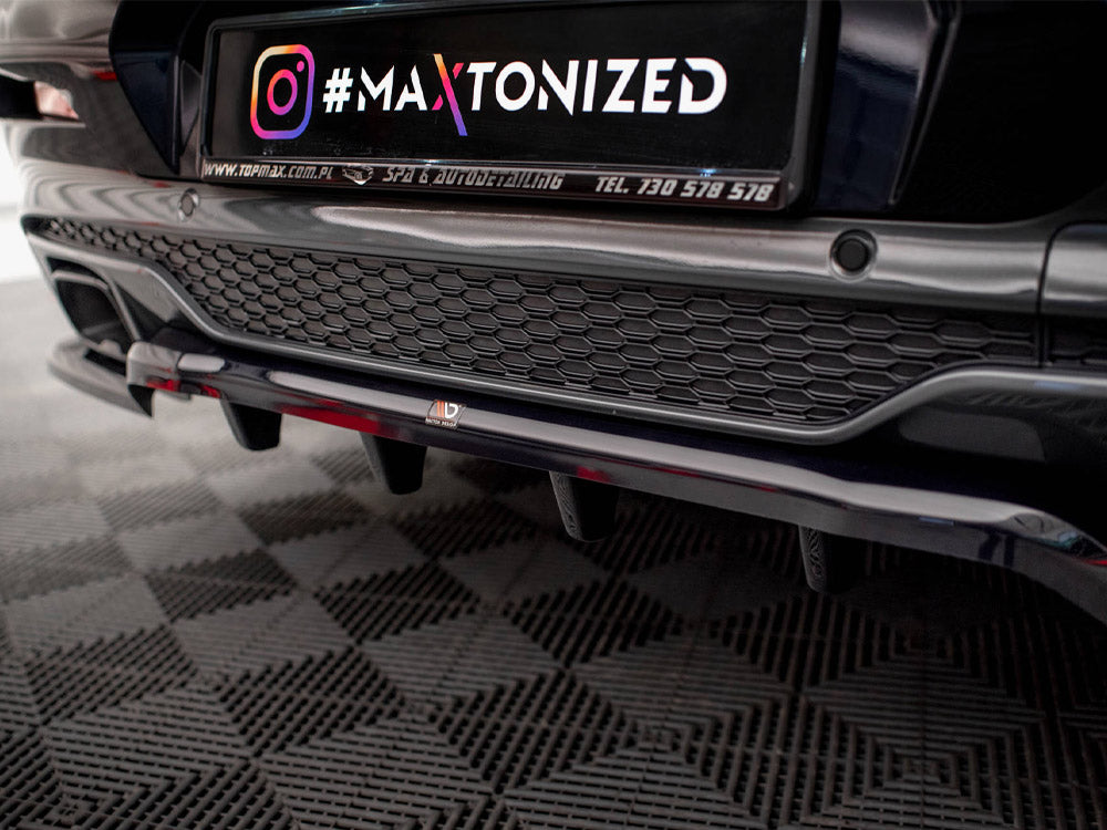 Central Rear Splitter (Vertical Bars) V.2 BMW X4 M40i G02 - Wayside Performance 