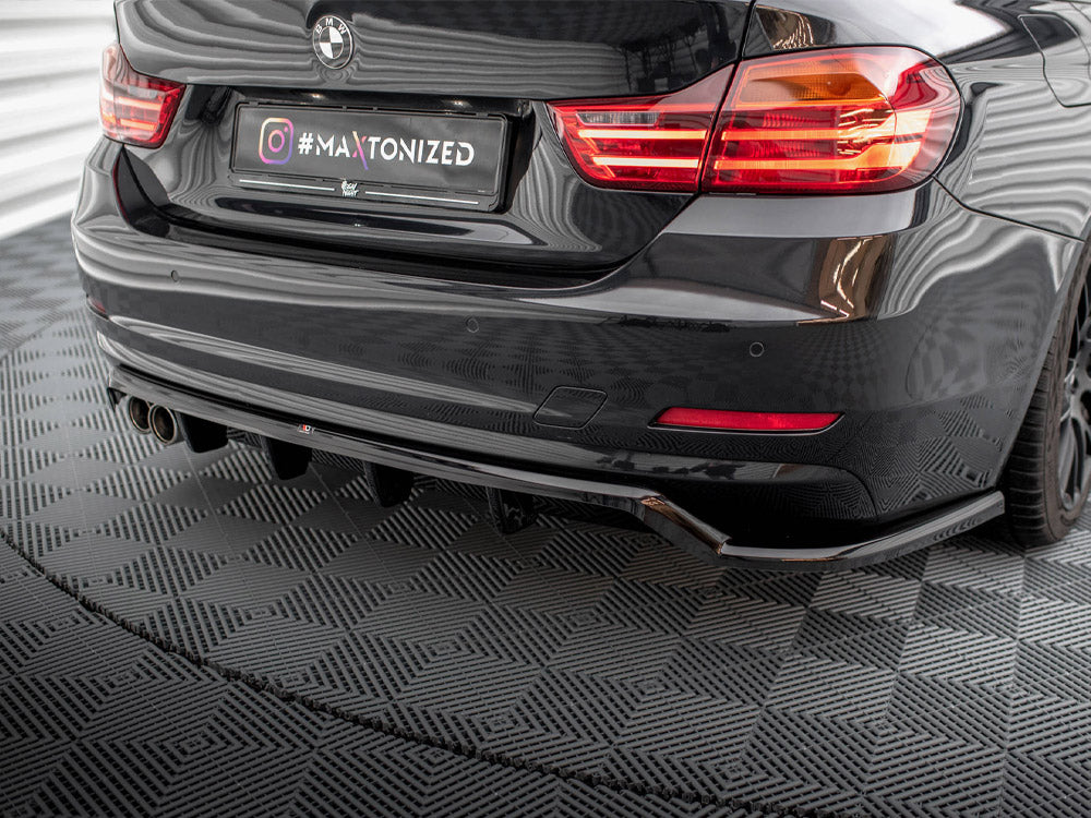 Central Rear Splitter (Vertical Bars) BMW 4 Gran Coupe F36 - Wayside Performance 