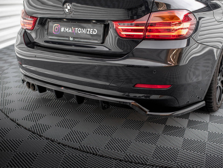 Central Rear Splitter (Vertical Bars) BMW 4 Gran Coupe F36 - Wayside Performance 