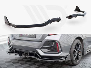 Central Rear Splitter (Vertical Bars) + Flaps Honda Civic Sport Mk 10 - Wayside Performance 