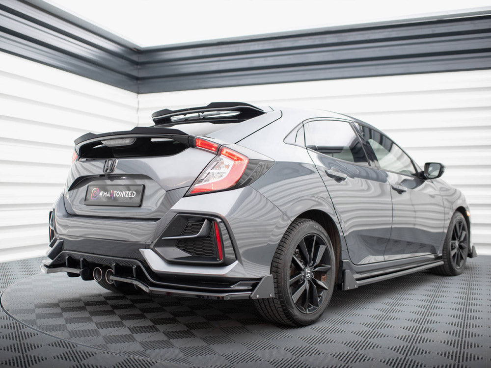 Central Rear Splitter (Vertical Bars) + Flaps Honda Civic Sport Mk 10 - Wayside Performance 