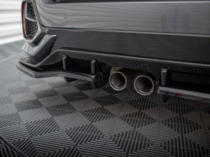 Central Rear Splitter (Vertical Bars) + Flaps Honda Civic Sport Mk 10 - Wayside Performance 