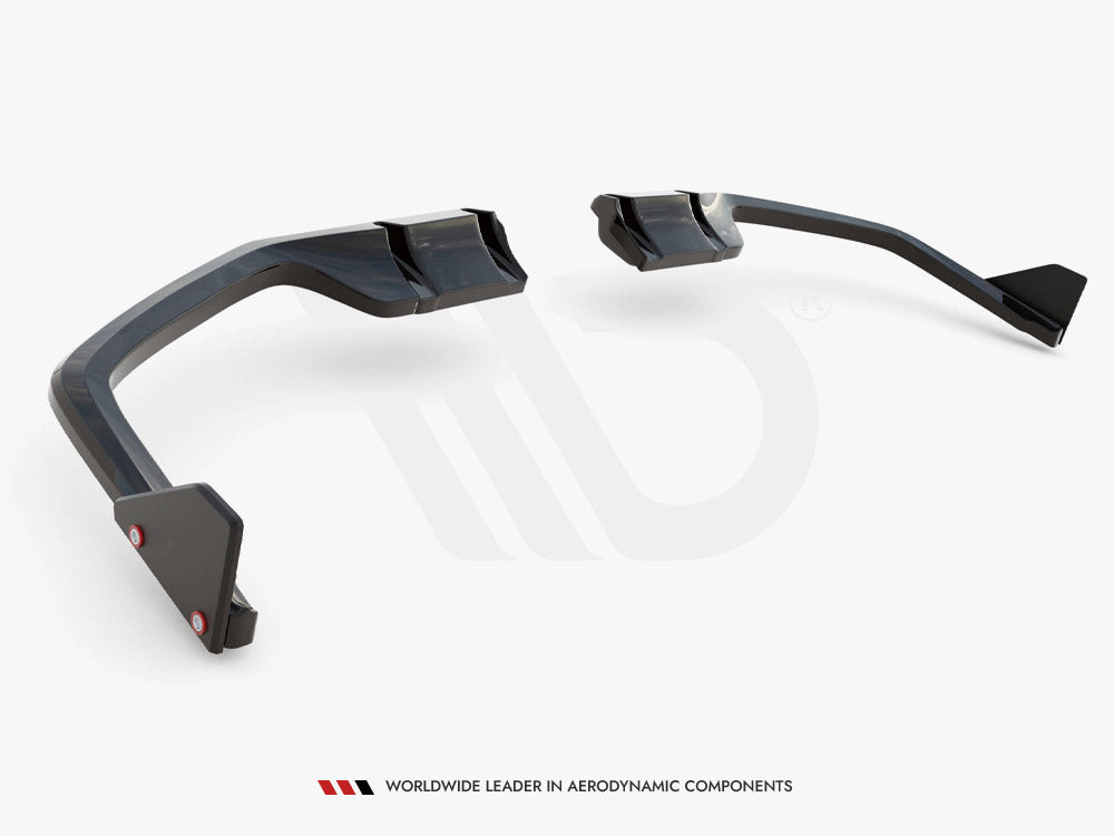 Central Rear Splitter (Vertical Bars) + Flaps Honda Civic Sport Mk 10 - Wayside Performance 