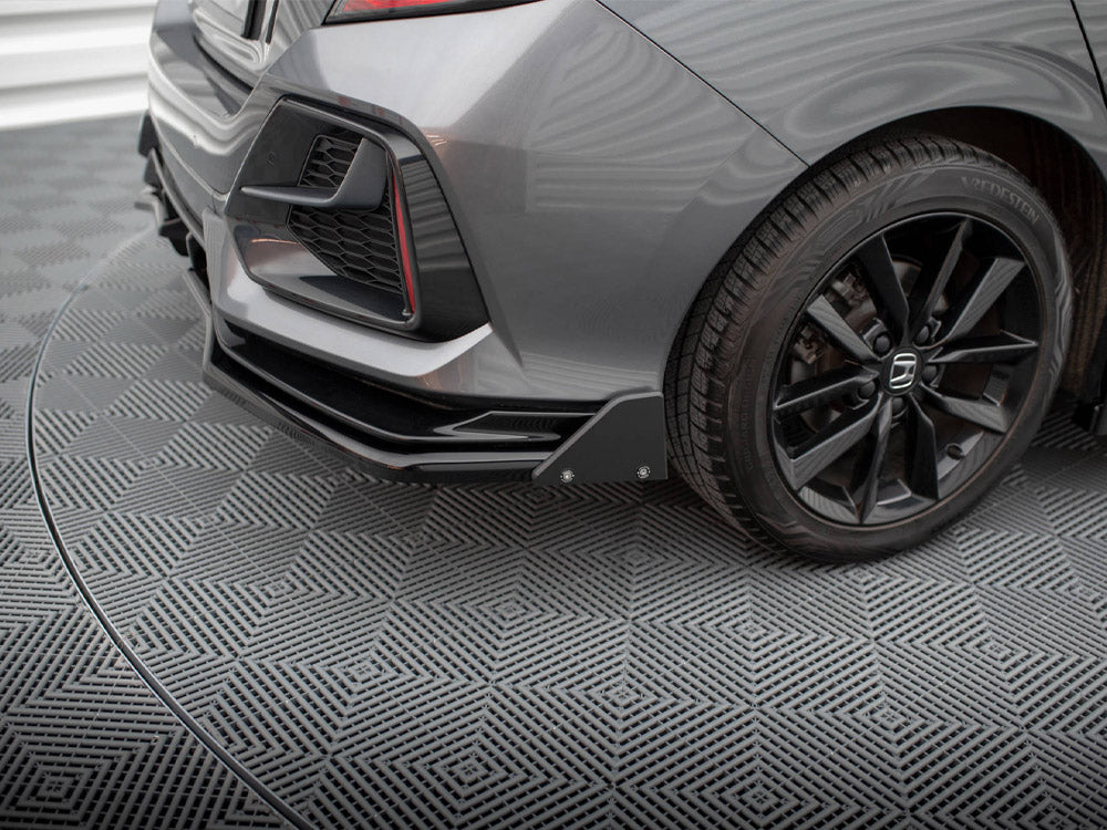 Central Rear Splitter (Vertical Bars) + Flaps Honda Civic Sport Mk 10 - Wayside Performance 