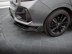 Central Rear Splitter (Vertical Bars) + Flaps Honda Civic Sport Mk 10 - Wayside Performance 