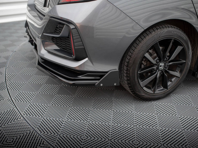 Central Rear Splitter (Vertical Bars) + Flaps Honda Civic Sport Mk 10 - Wayside Performance 
