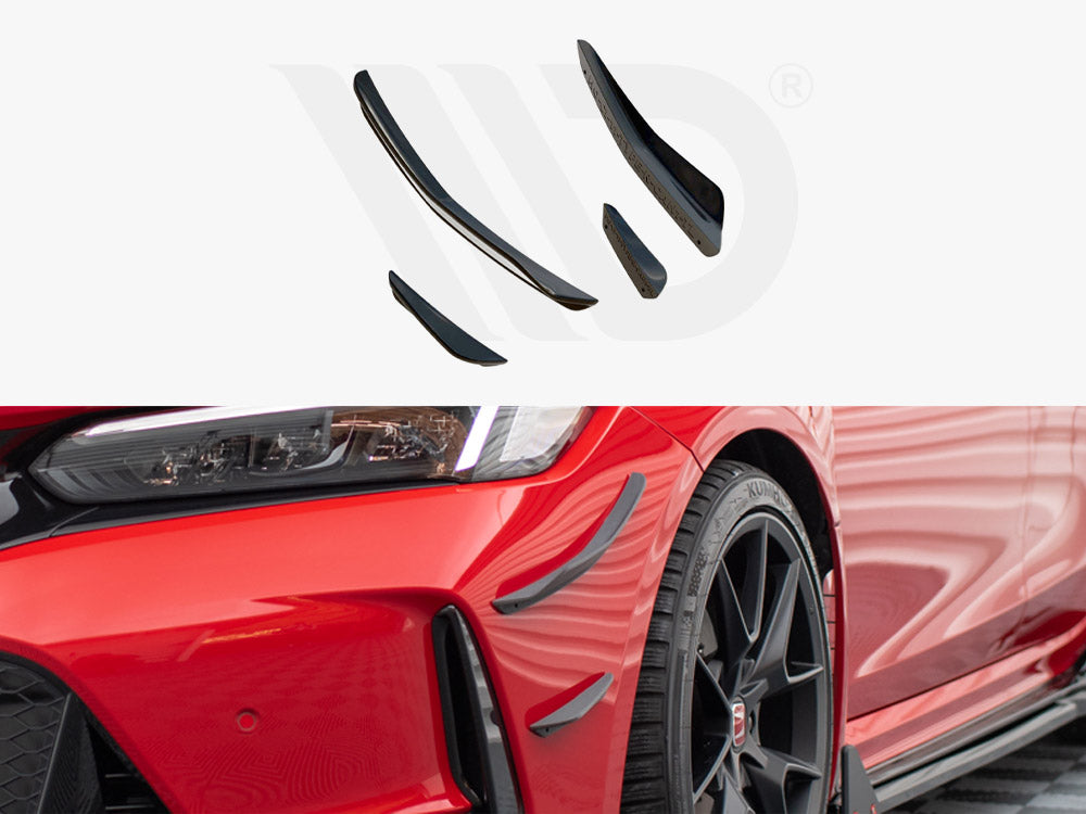 Front Bumper Wings (Canards) Honda Civic Type-R Mk 11 - Wayside Performance 