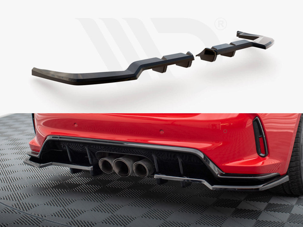 Central Rear Splitter (Vertical Bars) V.1 Honda Civic Type-R Mk 11 - Wayside Performance 