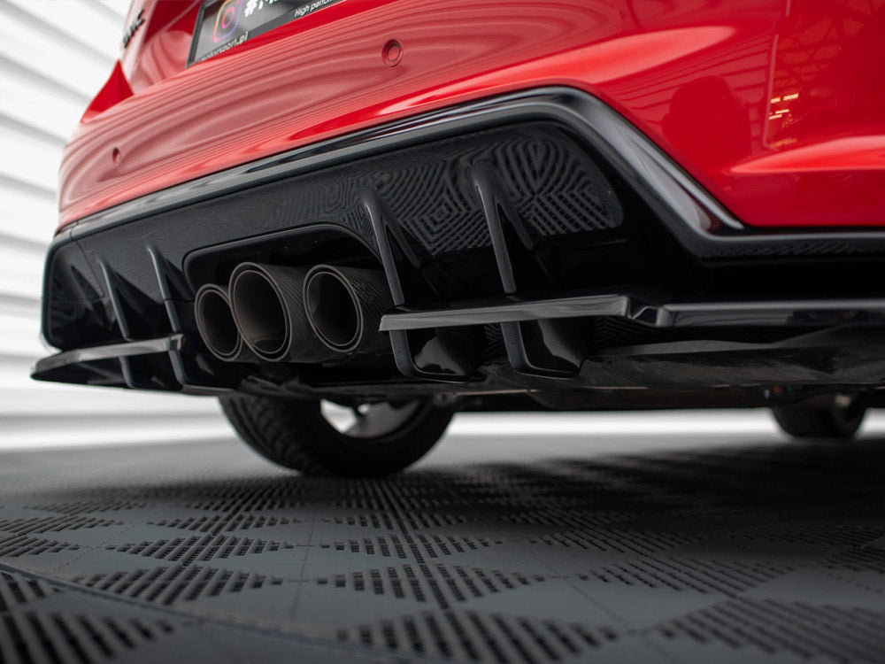 Central Rear Splitter (Vertical Bars) V.1 Honda Civic Type-R Mk 11 - Wayside Performance 