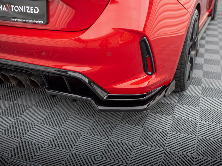 Central Rear Splitter (Vertical Bars) V.1 + Flaps Honda Civic Type-R Mk 11 - Wayside Performance 