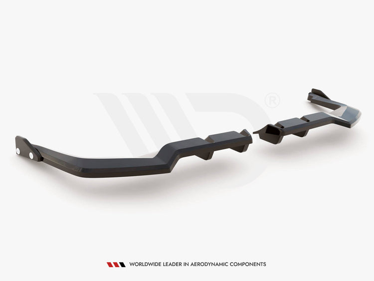 Central Rear Splitter (Vertical Bars) V.1 + Flaps Honda Civic Type-R Mk 11 - Wayside Performance 