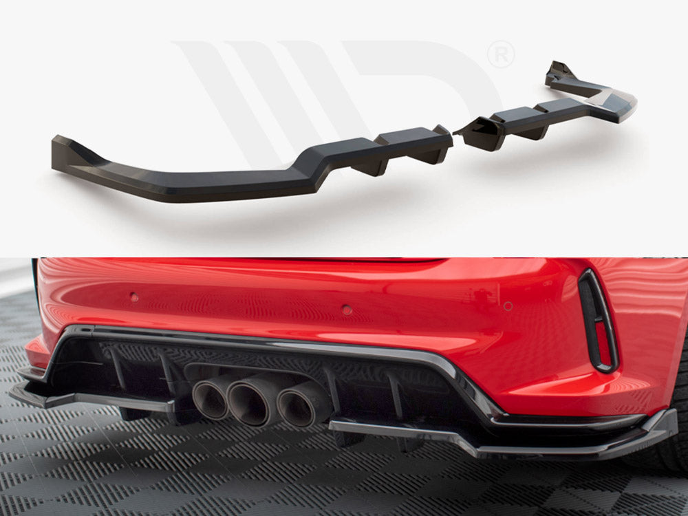 Central Rear Splitter (Vertical Bars) V.2 Honda Civic Type-R Mk 11 - Wayside Performance 