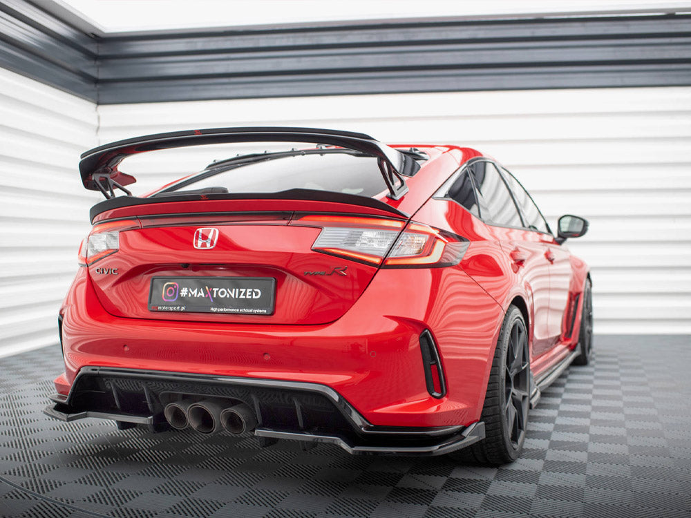 Central Rear Splitter (Vertical Bars) V.2 Honda Civic Type-R Mk 11 - Wayside Performance 