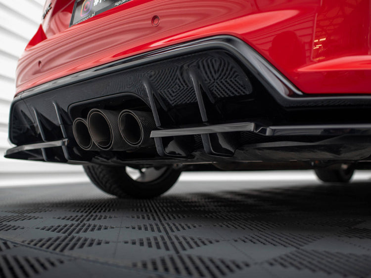 Central Rear Splitter (Vertical Bars) V.2 Honda Civic Type-R Mk 11 - Wayside Performance 