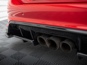 Central Rear Splitter (Vertical Bars) V.2 Honda Civic Type-R Mk 11 - Wayside Performance 
