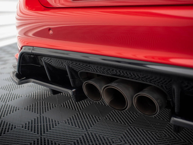 Central Rear Splitter (Vertical Bars) V.2 Honda Civic Type-R Mk 11 - Wayside Performance 