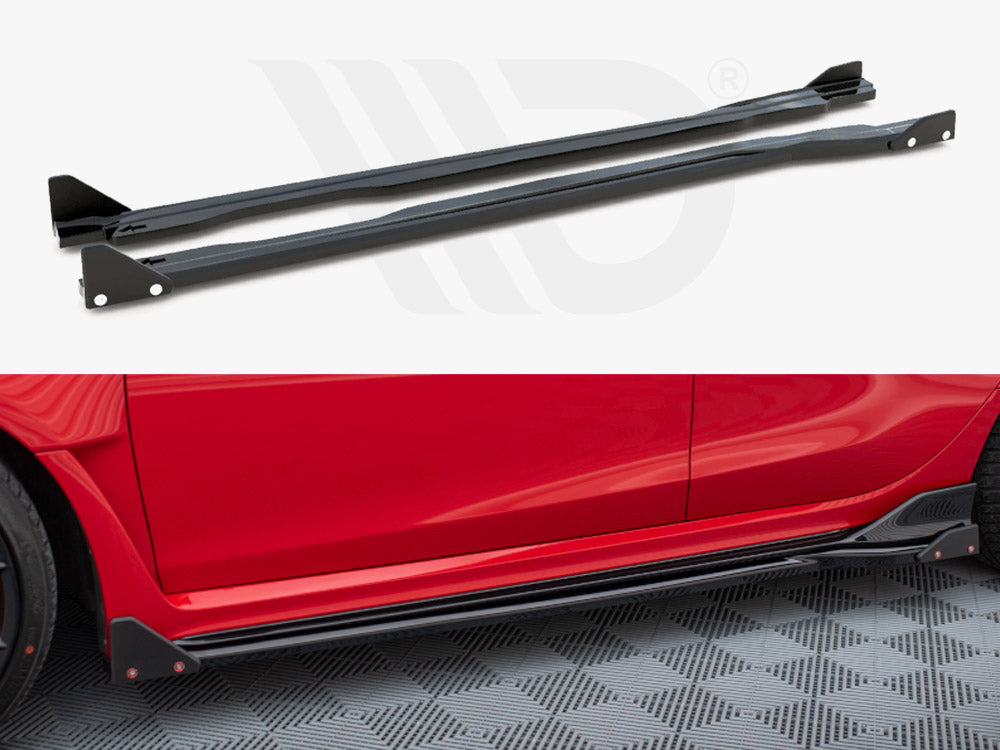Side Skirts Diffusers V.1 + Flaps Honda Civic Type-R Mk 11 - Wayside Performance