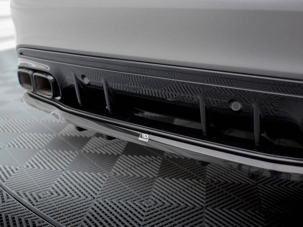 Central Rear Splitter (Vertical Bars) Mercedes-AMG C63 Sedan / Estate W205 Facelift - Wayside Performance 