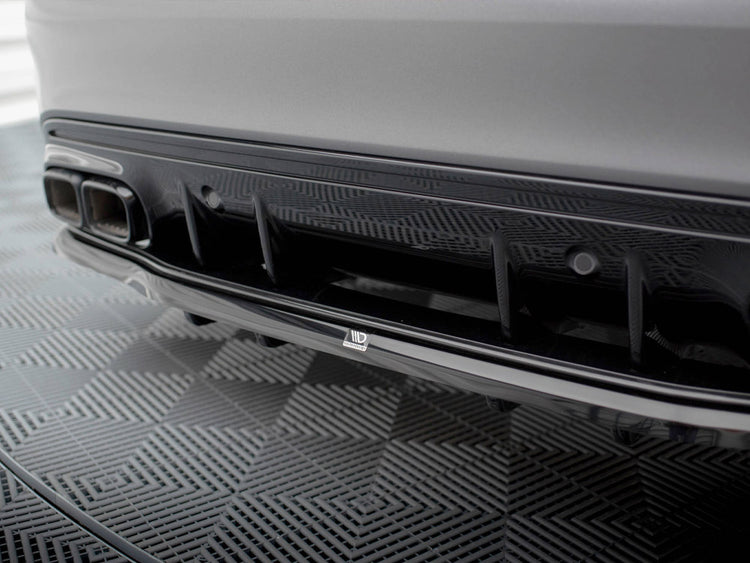 Central Rear Splitter (Vertical Bars) Mercedes-AMG C63 Sedan / Estate W205 Facelift - Wayside Performance 