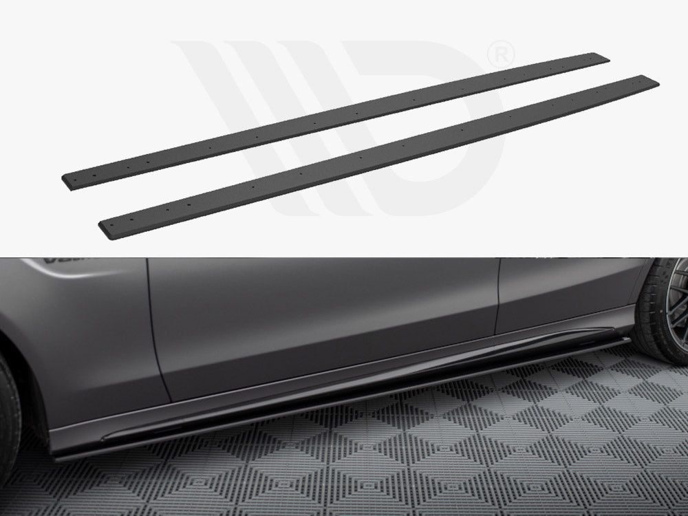 Street PRO Side Skirts Diffusers Mercedes-AMG C63 Sedan / Estate W205 Facelift - Wayside Performance 