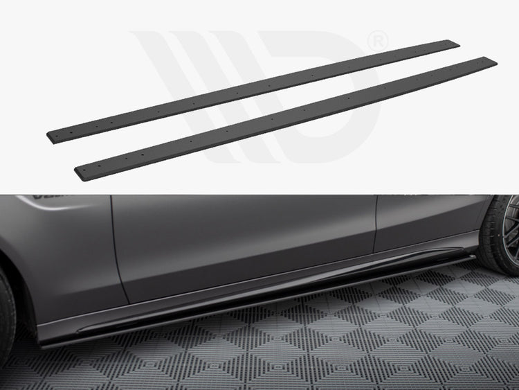 Street PRO Side Skirts Diffusers Mercedes-AMG C63 Sedan / Estate W205 Facelift - Wayside Performance 