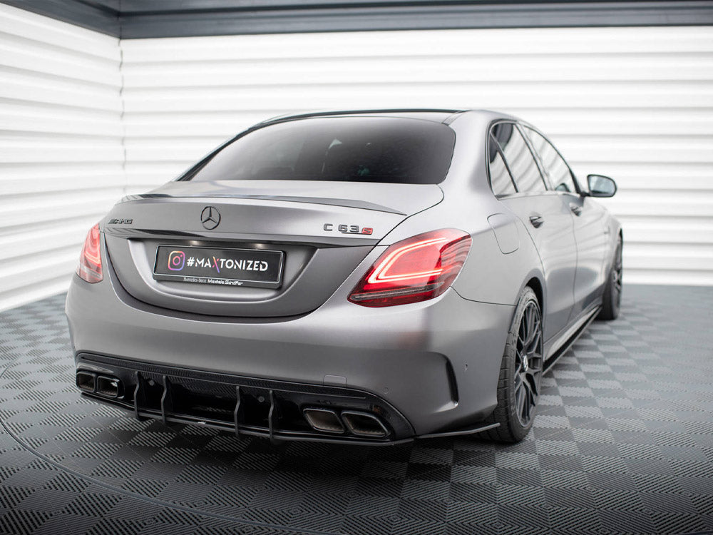 Street Pro Rear Side Splitters Mercedes-AMG C63 Sedan / Estate W205 Facelift - Wayside Performance 