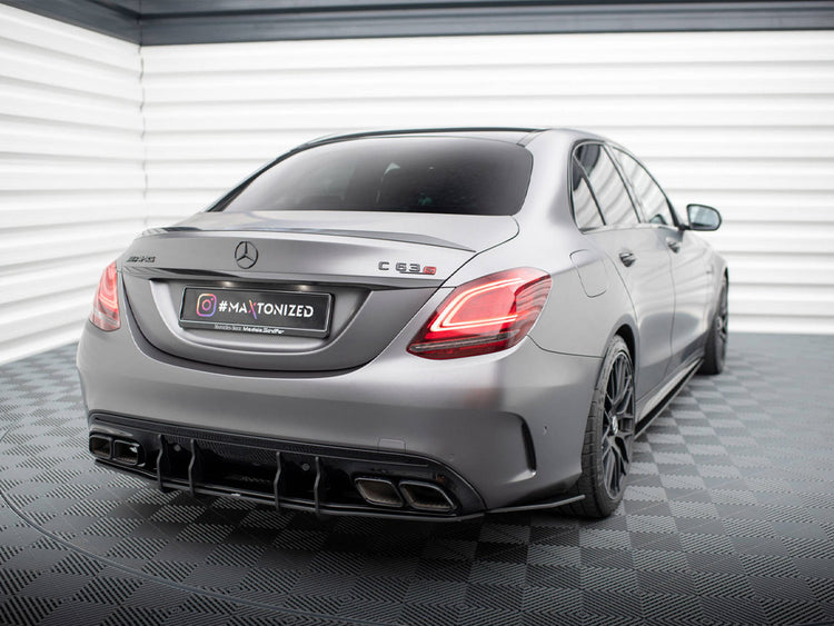 Street Pro Rear Side Splitters Mercedes-AMG C63 Sedan / Estate W205 Facelift - Wayside Performance 