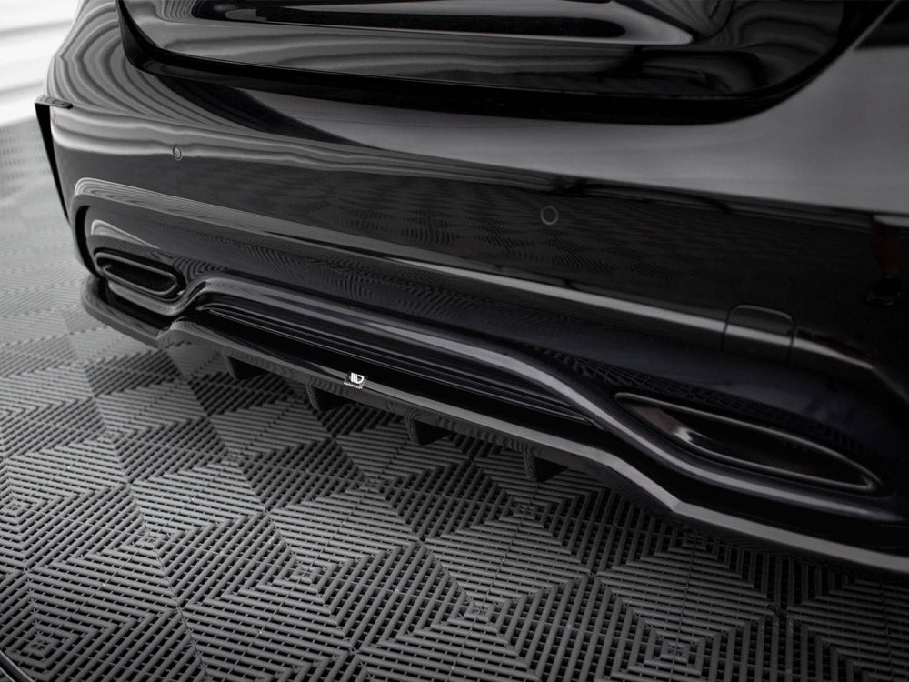 Central Rear Splitter (Vertical Bars) Mercedes-Benz A AMG-Line W176 Facelift - Wayside Performance 
