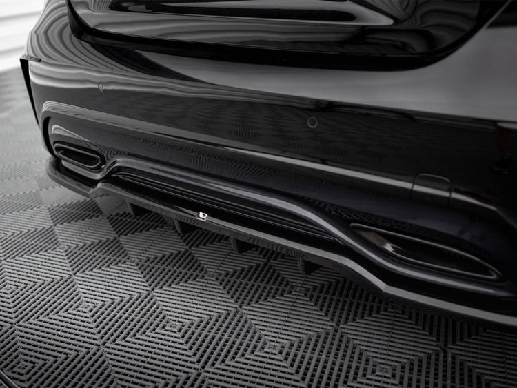 Central Rear Splitter (Vertical Bars) Mercedes-Benz A AMG-Line W176 Facelift - Wayside Performance 