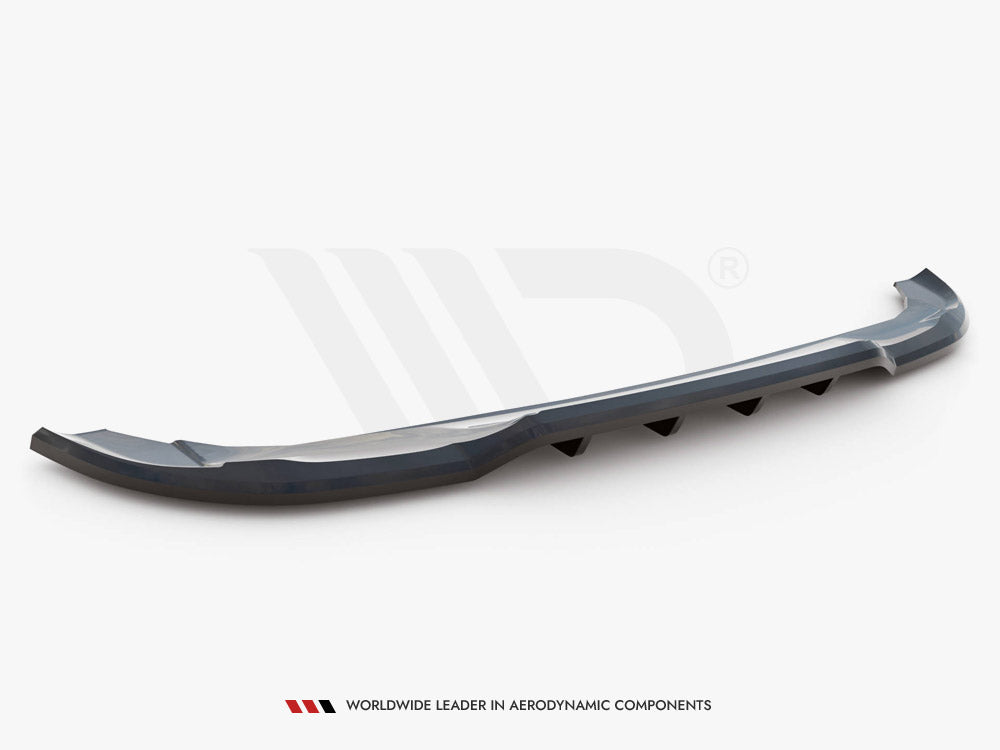 Central Rear Splitter (Vertical Bars) Mercedes-Benz A AMG-Line W176 Facelift - Wayside Performance 