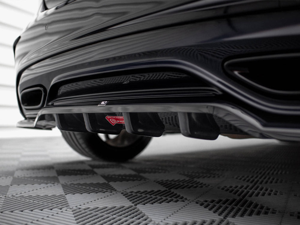 Central Rear Splitter (Vertical Bars) Mercedes-Benz A AMG-Line W176 Facelift - Wayside Performance 