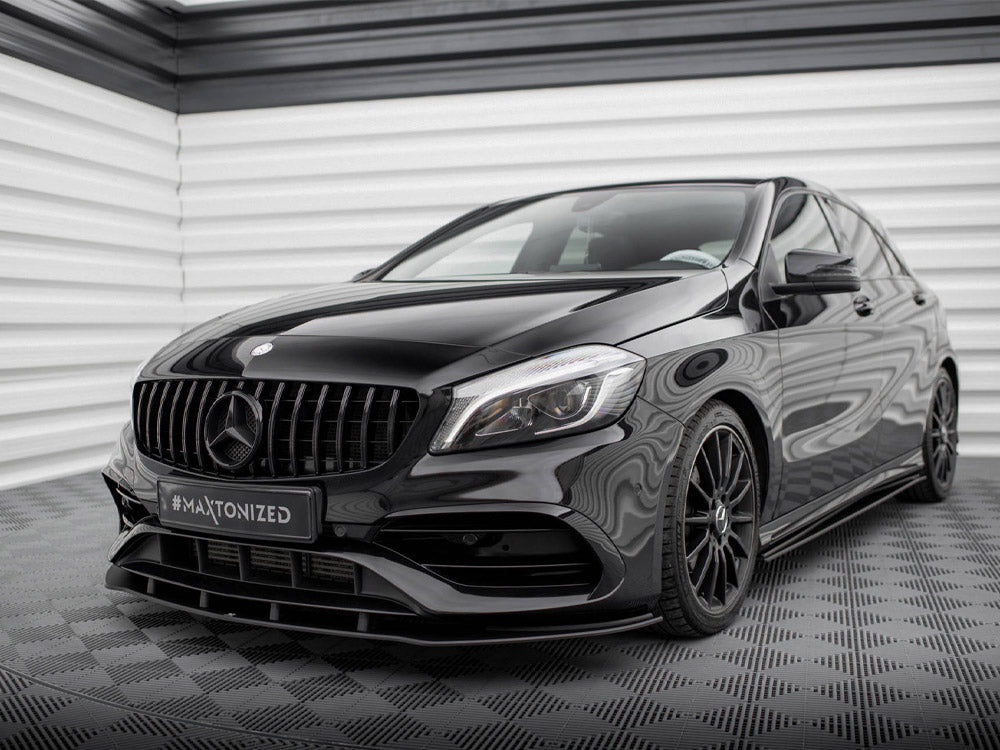 Street PRO Front Splitter Mercedes-Benz A AMG-Line W176 Facelift - Wayside Performance 