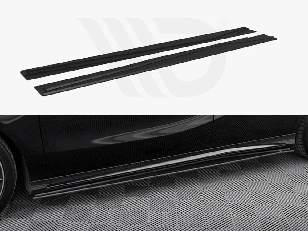 Street PRO Side Skirts Diffusers Mercedes-Benz A AMG-Line W176 Facelift - Wayside Performance 