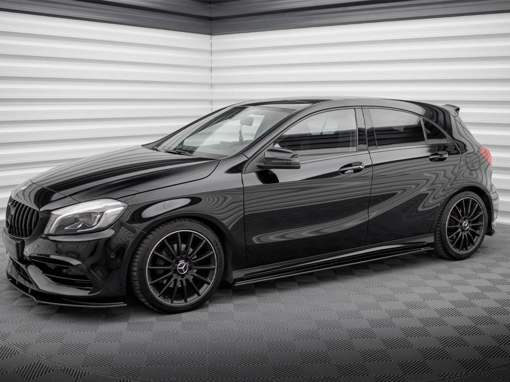 Street PRO Side Skirts Diffusers Mercedes-Benz A AMG-Line W176 Facelift - Wayside Performance 