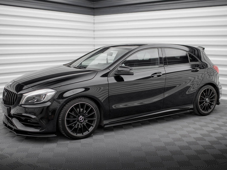Street PRO Side Skirts Diffusers Mercedes-Benz A AMG-Line W176 Facelift - Wayside Performance 