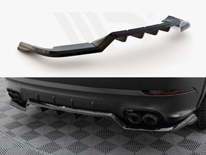 Central Rear Splitter (Vertical Bars) Porsche Cayenne Sport Design Mk3 - Wayside Performance 