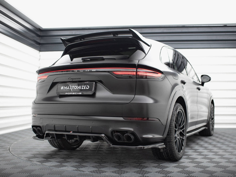 Central Rear Splitter (Vertical Bars) Porsche Cayenne Sport Design Mk3 - Wayside Performance 