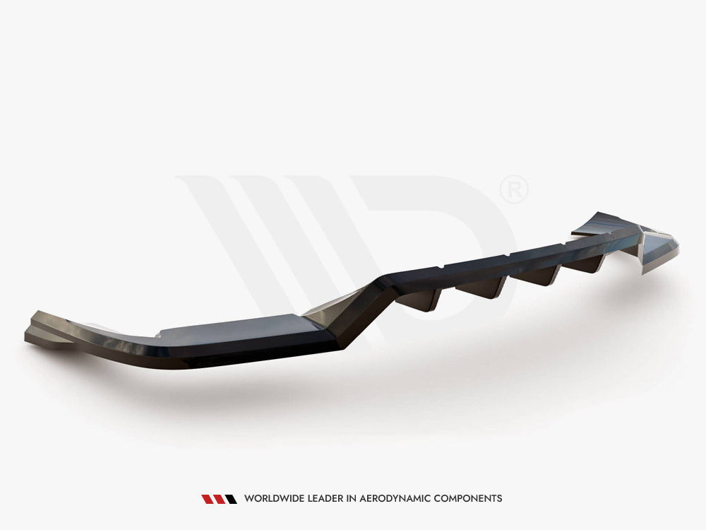 Central Rear Splitter (Vertical Bars) Porsche Cayenne Sport Design Mk3 - Wayside Performance 