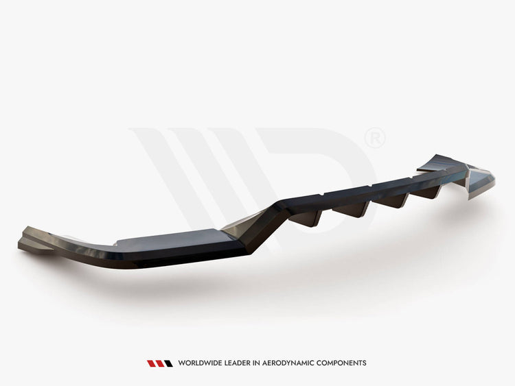 Central Rear Splitter (Vertical Bars) Porsche Cayenne Sport Design Mk3 - Wayside Performance 