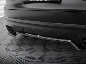 Central Rear Splitter (Vertical Bars) Porsche Cayenne Sport Design Mk3 - Wayside Performance 